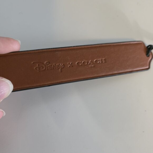 EUC Limited Edition Coach Disney Mickey Mouse Leather Bookmark - Picture 3 of 4